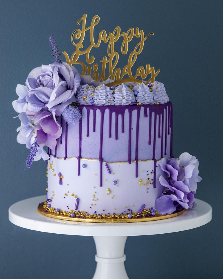 Purple Birthday Cake