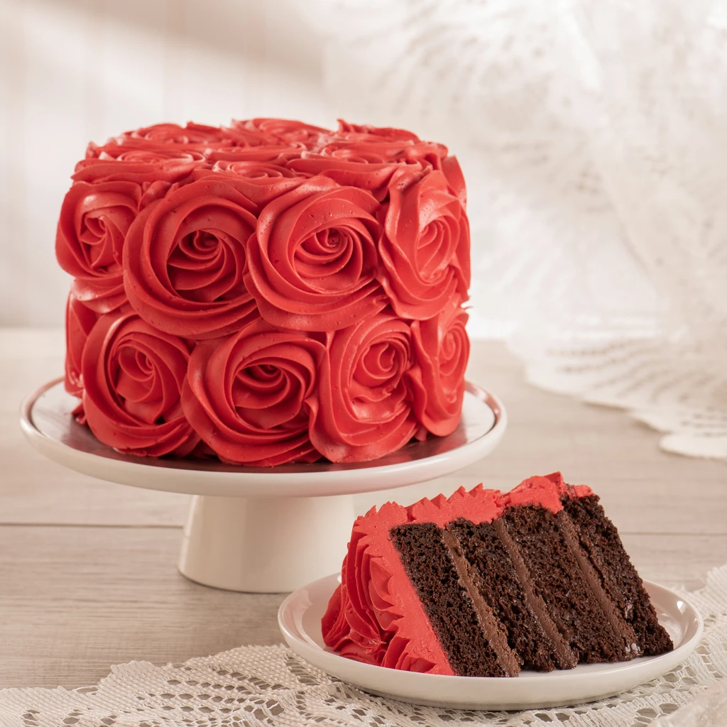 Red Rose Cake